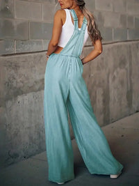 Women's Denim-Effect Overalls